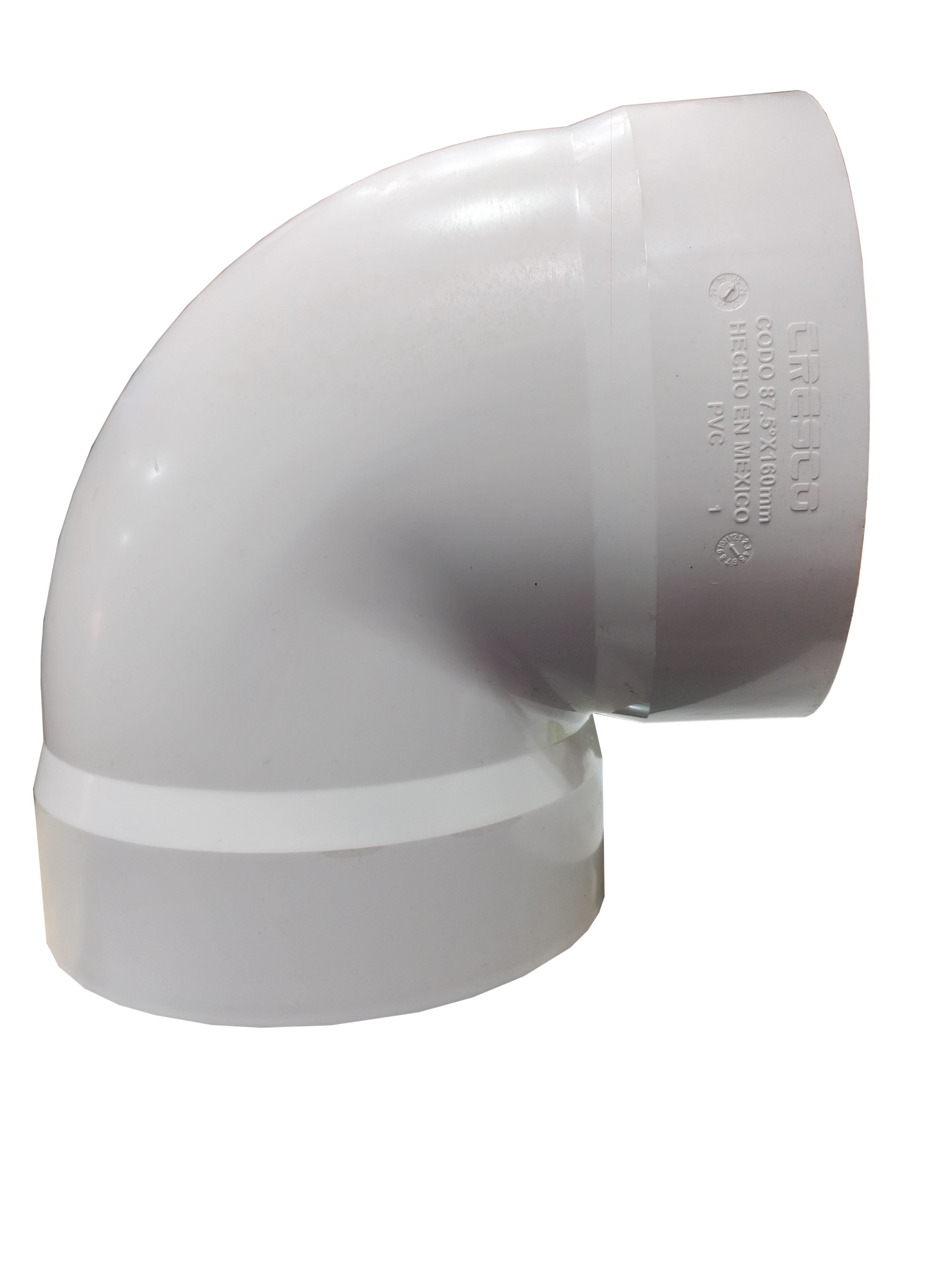 CODO DE PVC SANITARIO DE 6" X 90° MARCA CRESCO